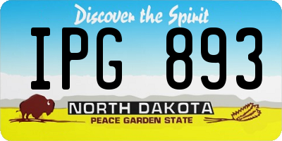 ND license plate IPG893