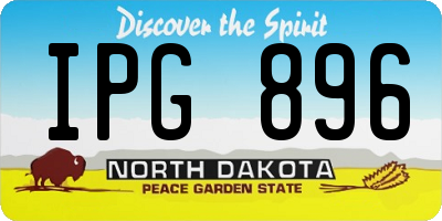 ND license plate IPG896