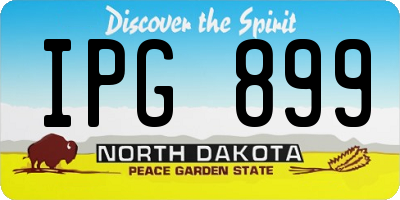ND license plate IPG899