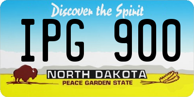 ND license plate IPG900