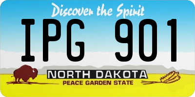 ND license plate IPG901