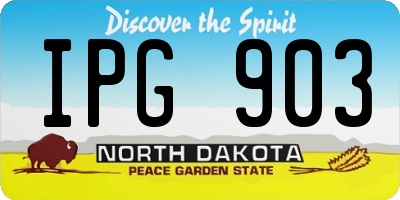 ND license plate IPG903