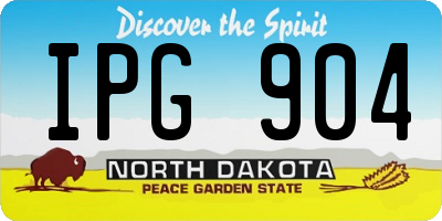 ND license plate IPG904