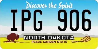 ND license plate IPG906