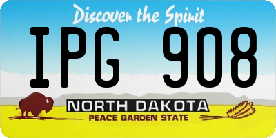 ND license plate IPG908