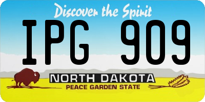 ND license plate IPG909