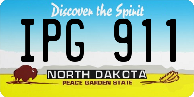 ND license plate IPG911