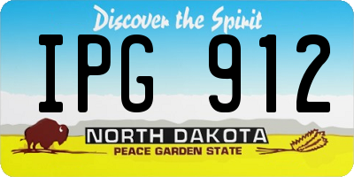 ND license plate IPG912