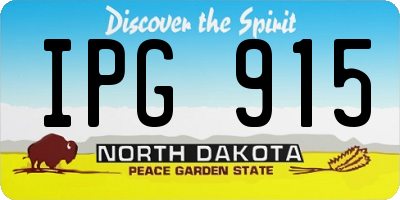 ND license plate IPG915