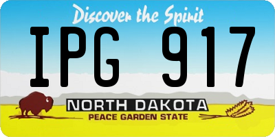 ND license plate IPG917