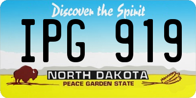 ND license plate IPG919