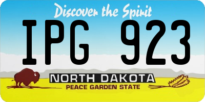 ND license plate IPG923