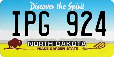ND license plate IPG924