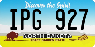 ND license plate IPG927