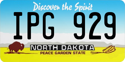 ND license plate IPG929