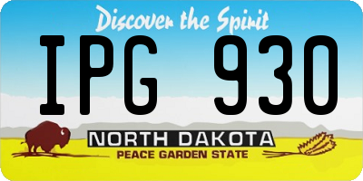 ND license plate IPG930
