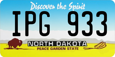 ND license plate IPG933
