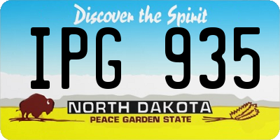 ND license plate IPG935