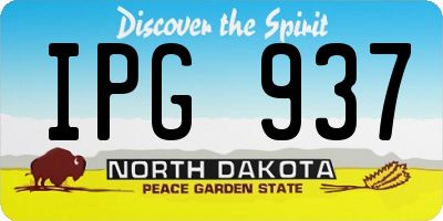 ND license plate IPG937