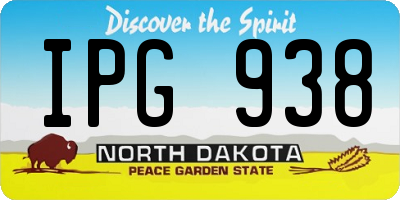 ND license plate IPG938