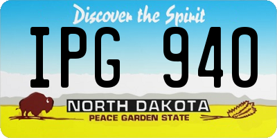 ND license plate IPG940