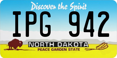 ND license plate IPG942
