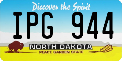 ND license plate IPG944