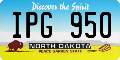ND license plate IPG950