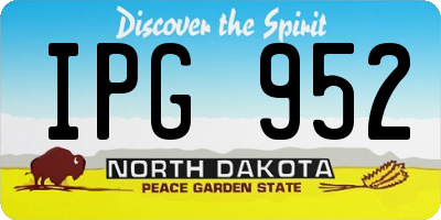 ND license plate IPG952