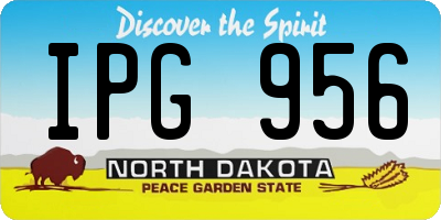 ND license plate IPG956