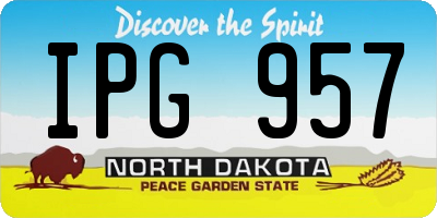 ND license plate IPG957