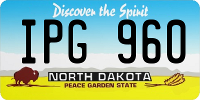 ND license plate IPG960