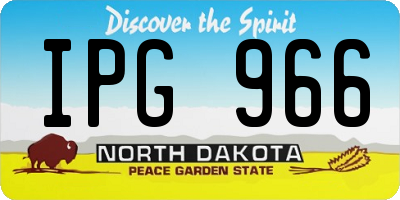 ND license plate IPG966