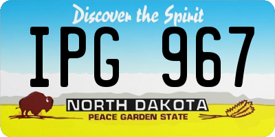 ND license plate IPG967