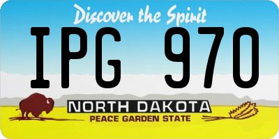 ND license plate IPG970