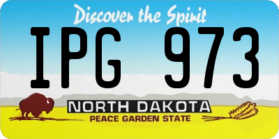 ND license plate IPG973