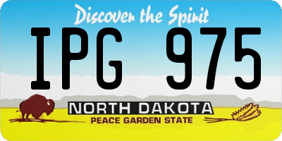 ND license plate IPG975