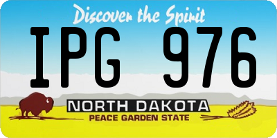 ND license plate IPG976