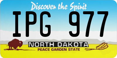 ND license plate IPG977