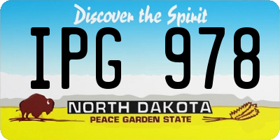 ND license plate IPG978