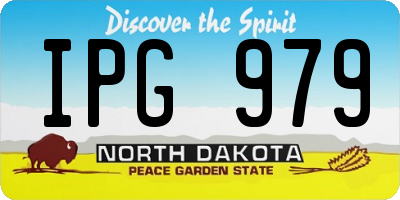 ND license plate IPG979