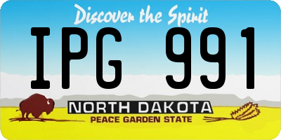 ND license plate IPG991