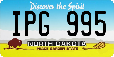 ND license plate IPG995