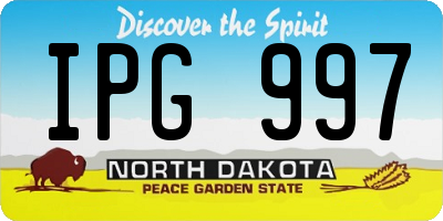 ND license plate IPG997