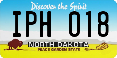 ND license plate IPH018