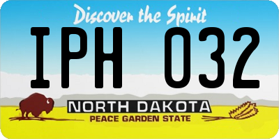 ND license plate IPH032