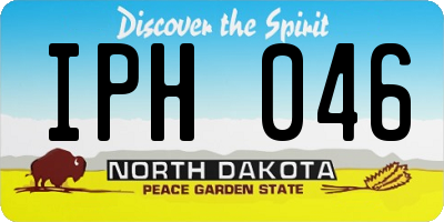 ND license plate IPH046