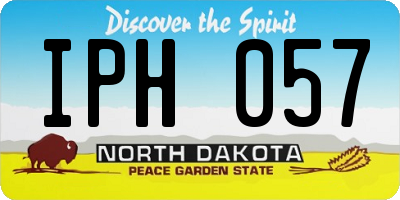 ND license plate IPH057
