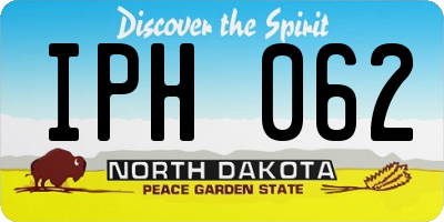 ND license plate IPH062