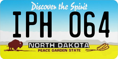ND license plate IPH064